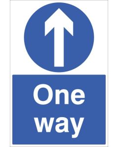 One Way Floor Graphic Safety Sign | 400mm x 600mm | Polycarbonate