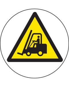 Forklift Truck Symbol Floor Graphic Safety Sign | 400mm Diameter | Polycarbonate