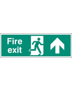 Fire Exit Arrow Ahead Floor Graphic Signs | 600mm x 200mm | Polycarbonate