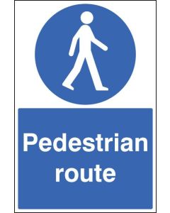 Pedestrian Route Floor Graphic Safety Sign | 400mm x 600mm | Polycarbonate