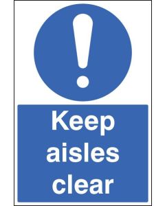 Keep Aisles Clear Floor Graphic Safety Sign | 400mm x 600mm | Polycarbonate