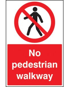 No Pedestrian Walkway Floor Graphic | 400mm x 600mm | Polycarbonate