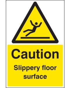 Caution Slippery Surface Floor Graphic | 400mm x 600mm | Polycarbonate