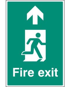 Fire Exit Up Floor Graphic Safety Sign | 400mm x 600mm | Polycarbonate