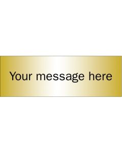 Design Your Own Brushed Brass Effect Sign | 300mm x 100mm