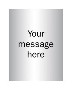 Design Your Own Brushed Aluminium Effect Sign | 150mm x 200mm