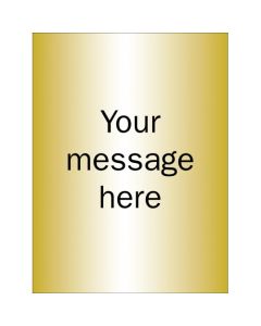 Design Your Own Brushed Brass Effect Sign | 150mm x 200mm