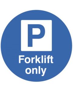 Forklift Parking Only Floor Graphic Safety Sign | 400mm Diameter | Polycarbonate