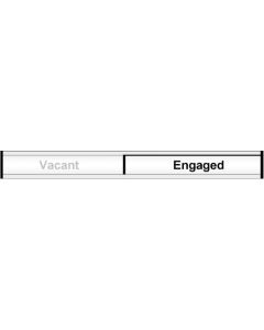 Vacant/Engaged Door Slider Signs | 300mm x 40mm | Anodised Aluminium