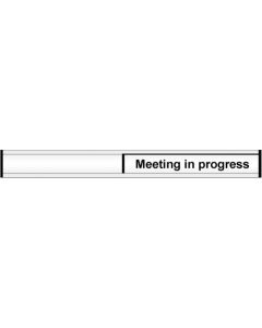 Meeting In Progress Door Slider Signs | 300mm x 40mm | Anodised Aluminium