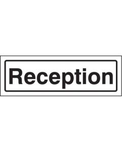 Reception - Visual Impact Signs | 450mm x 150mm | 5mm Clear Acrylic c/w Stand off Locators