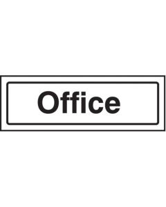 Office - Visual Impact Signs | 450mm x 150mm | 5mm Clear Acrylic c/w Stand off Locators