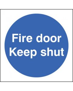 Fire Door Keep Shut - Window Sticker | 100mm x 100mm