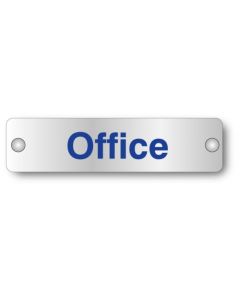 Office - Visual Impact Door Signs | 200mm x 50mm | Aluminium c/w Stand off Locators