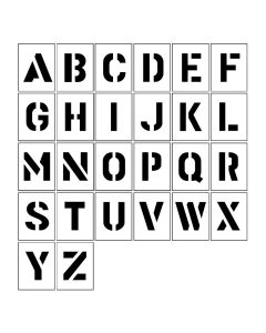 Stencil Kit Letters A-Z - 26pc Kit