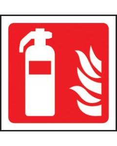 Fire Extinguisher Labels - Roll of 100 | 100mm x 100mm | Self Adhesive Vinyl