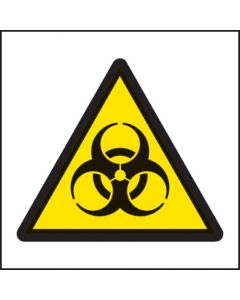 Biohazard Symbol - Roll of 100 Labels | 50mm x 50mm | Self Adhesive Vinyl