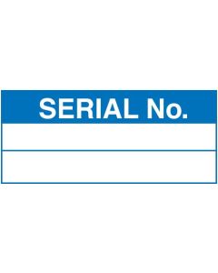 Serial No - Quality Control Labels (Roll of 100) | 50mm x 20mm | Self Adhesive