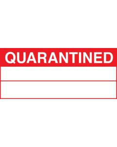 Quarantined - Quality Control Labels (Roll of 100) | 50mm x 20mm | Self Adhesive