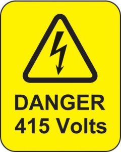 Danger 415 Volts Labels