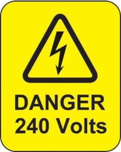 Danger 240 Volts Labels