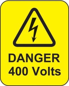 Danger 400 Volts Labels