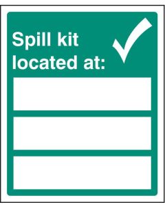 Spill Kit Located At Safety Signs