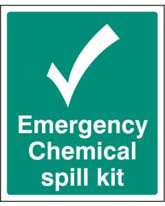 Emergency Chemical Spill Kit Safety Signs