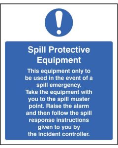 Spill Protective Equipment Safety Signs