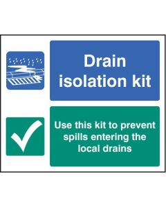 Drain Isolation Kit Safety Signs