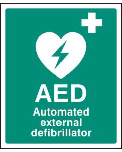 AED Automated External Defibrillator Safety Signs | 250mm x 300mm | Rigid Plastic