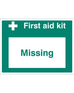 First Aid Kit Missing Safety Signs