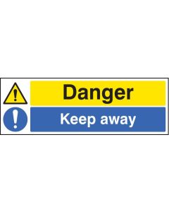 Danger - Keep Away Signs | 300mm x 100mm | Rigid Plastic