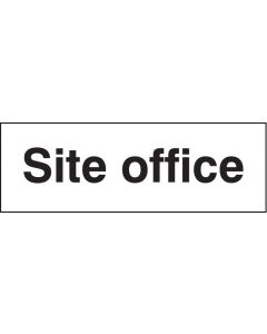 Site Office Sign | 300mm x 100mm | Quick-Fix Rigid PVC with SAV Backing