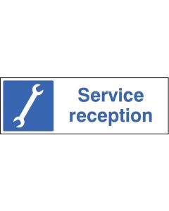 Service Reception Signs | 300mm x 100mm | Rigid Plastic