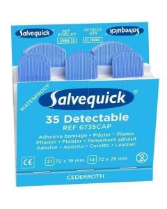 Cederroth Assorted Blue Detectable Plasters Refill - Pack of 6 x 35