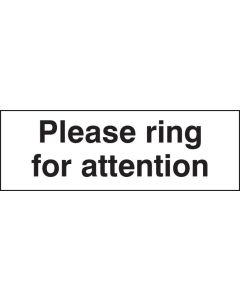 Please Ring for Attention Signs