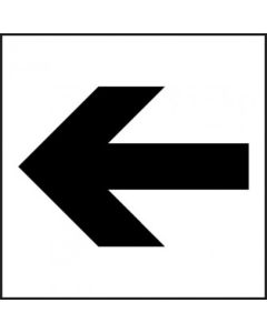 Short Arrow Sign | 200mm x 200mm | Rigid Plastic