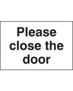 Please Close the Door Sign | 150mm x 100mm | Rigid Plastic