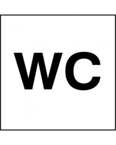 WC Sign | 200mm x 200mm | Rigid Plastic