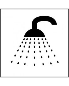 Shower Symbol Sign | 200mm x 200mm | Rigid Plastic