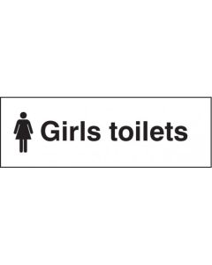 Girls Toilets Signs | 300mm x 100mm | Rigid Plastic