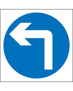 Turn Left Traffic Signs | 400mm x 400mm | Rigid Plastic