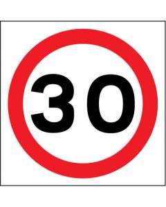 30mph Speed Limit Traffic Signs | 400mm x 400mm | Rigid Plastic