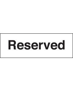 Reserved Sign