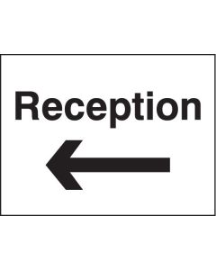 Reception Arrow Left Signs | 400mm x 300mm | Rigid Plastic