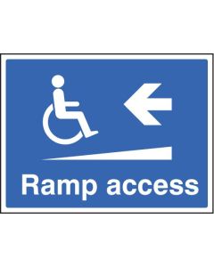 Ramp Access Left Sign