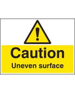 Caution Uneven Surface Safety Signs | 600mm x 450mm | Rigid Plastic