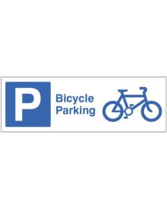 Bicycle Parking Signs | 300mm x 100mm | Rigid Plastic