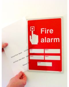 Fire Alarm Zones Adapt-A-Sign | 215mm x 310mm | 3mm PVC